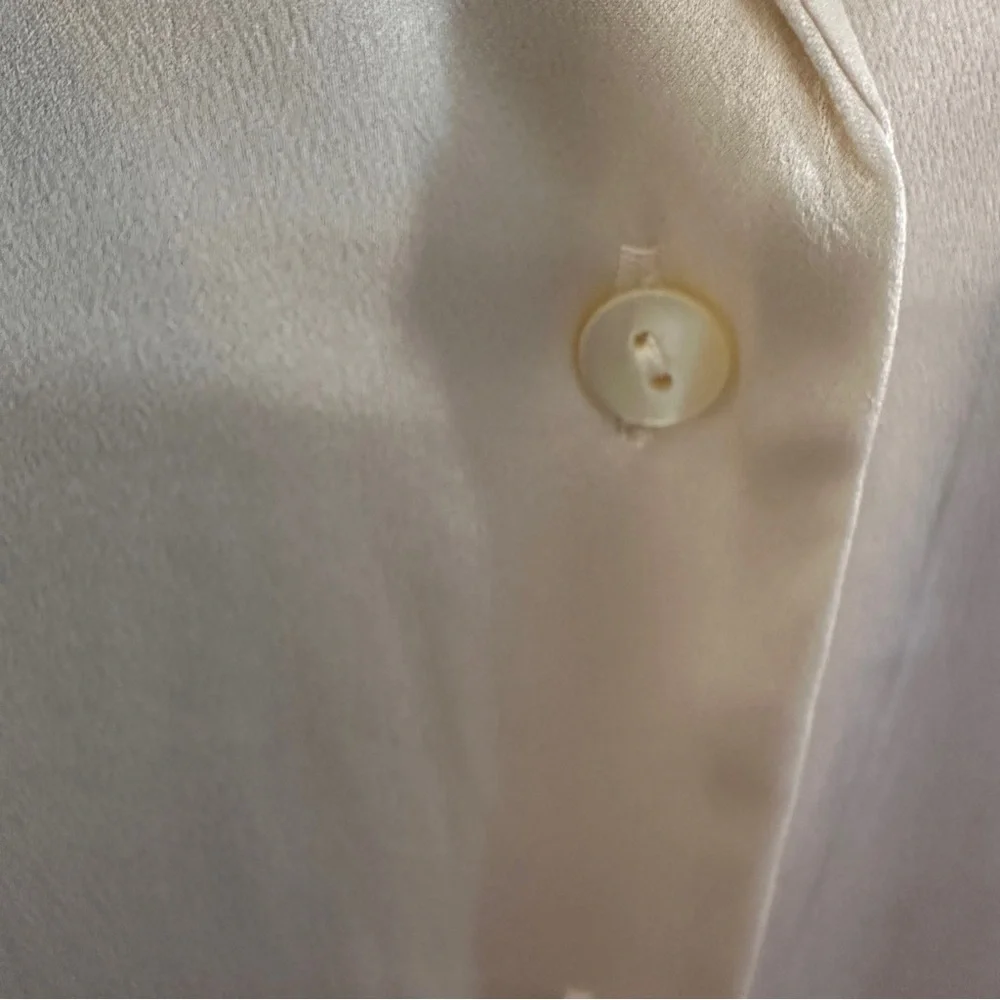 New With Tags 100% Silk Blouse/Shirt sz L - Champagne - Picture 5 of 15